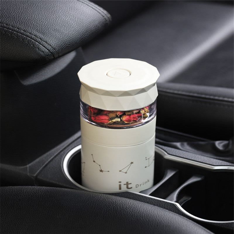 Tea water separation insulation cup