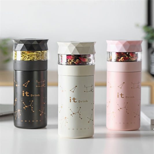 Tea water separation insulation cup