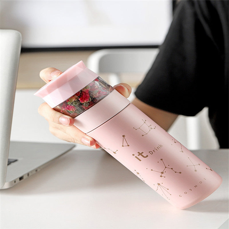 Tea water separation insulation cup