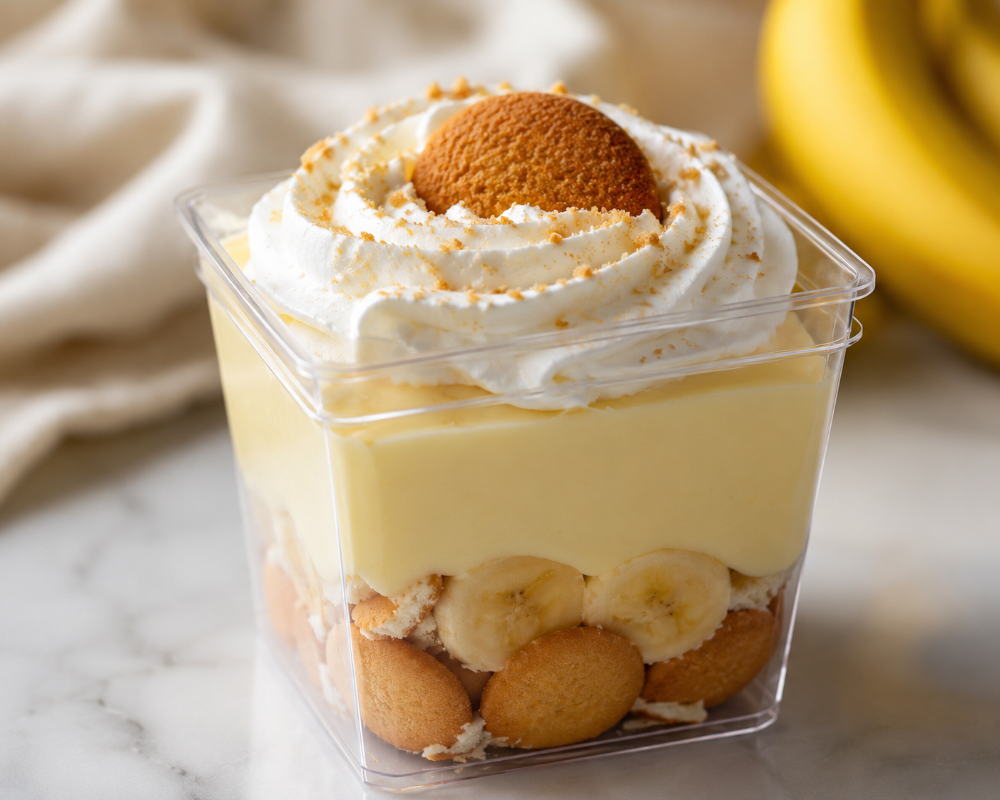 Banana pudding and cheesecake dessert cups